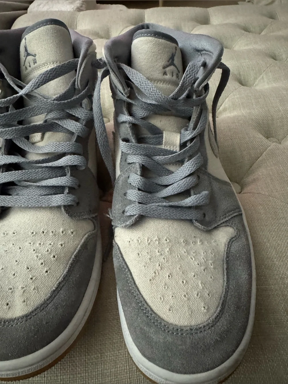 Nike Size Air Jordan 1 Mid SE Coconut Milk Particle Grey Size 11.5 DN4281-100